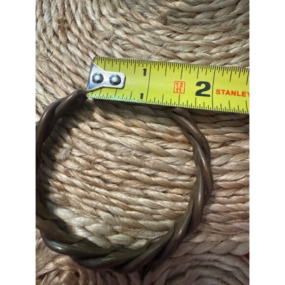 Solid Copper Cuff Bracelet Braided Twisted Rope Heavy Thick - Picture 8 of 8